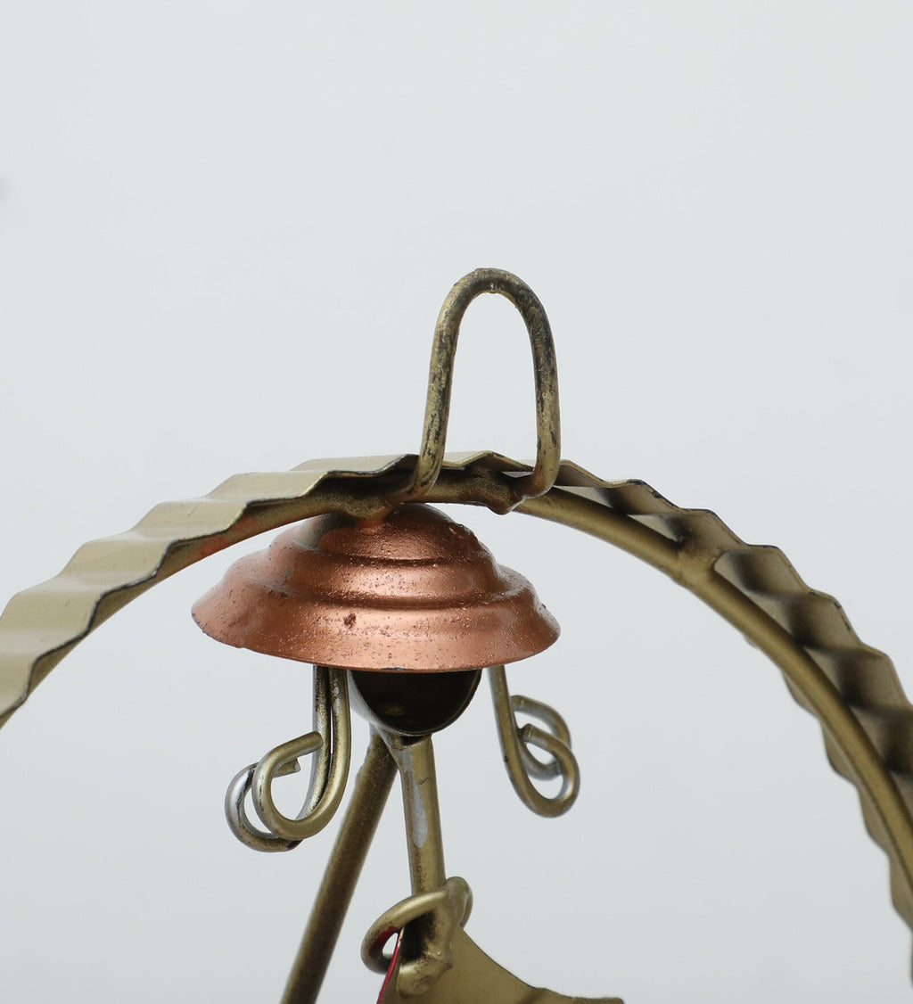 Colorful Tribal Musician Wall Hanging – Handcrafted Metal Art (16x13 Inch)