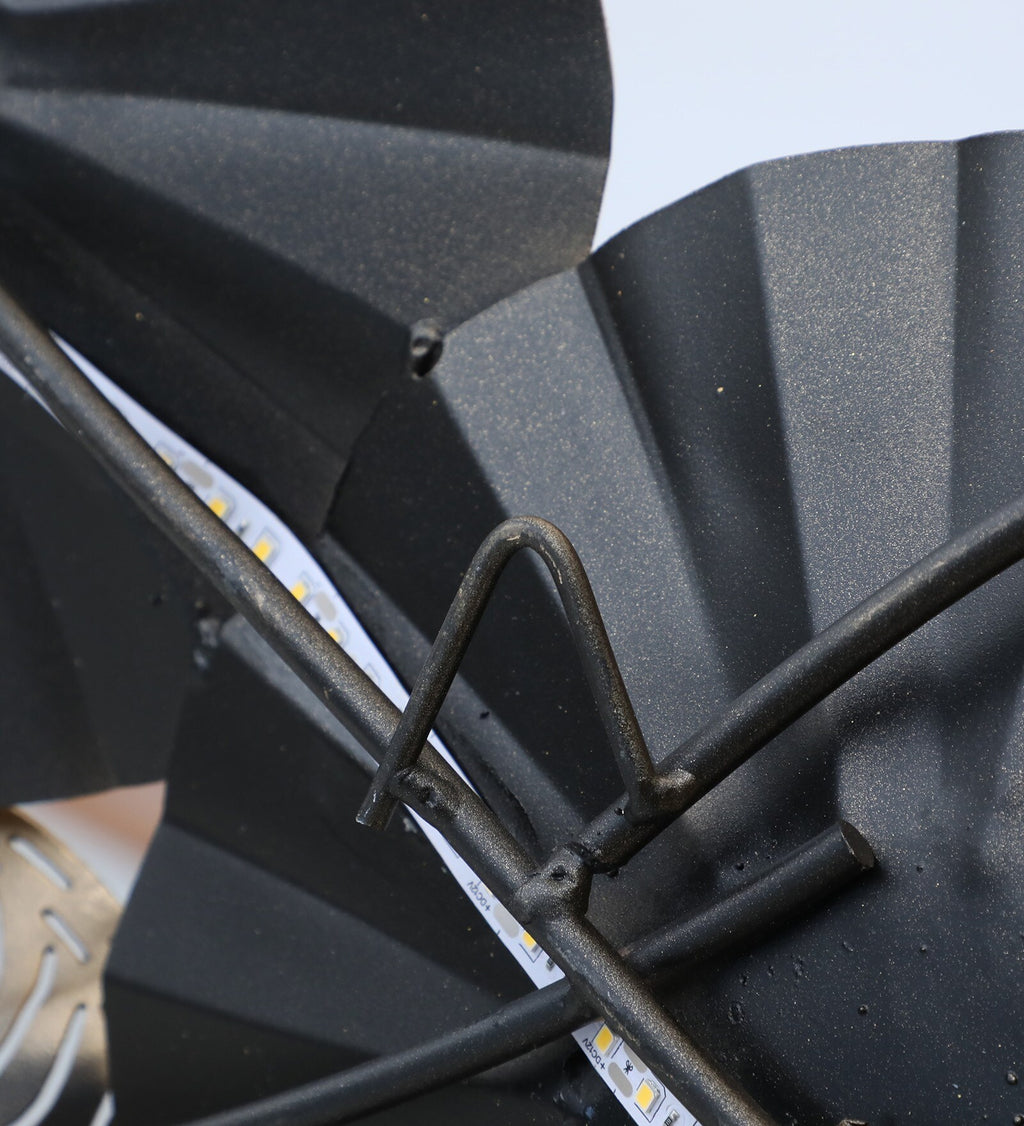 Golden Aura Metal Wall Art with LED Backlight (47 x 21 Inches)