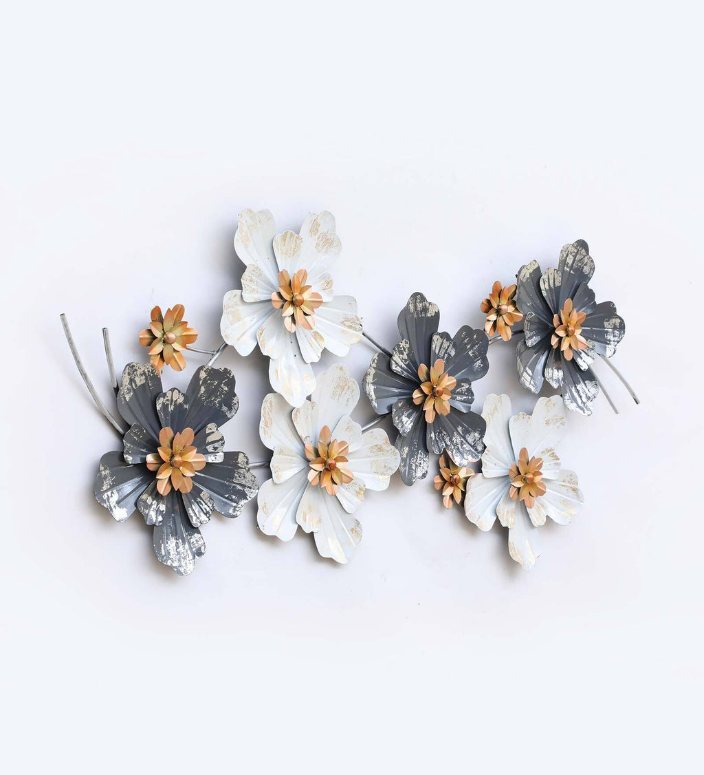 Elegant Metallic Flowar Wall Art