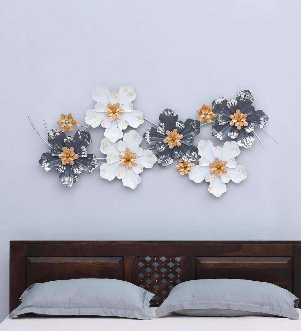 Elegant Metallic Flowar Wall Art