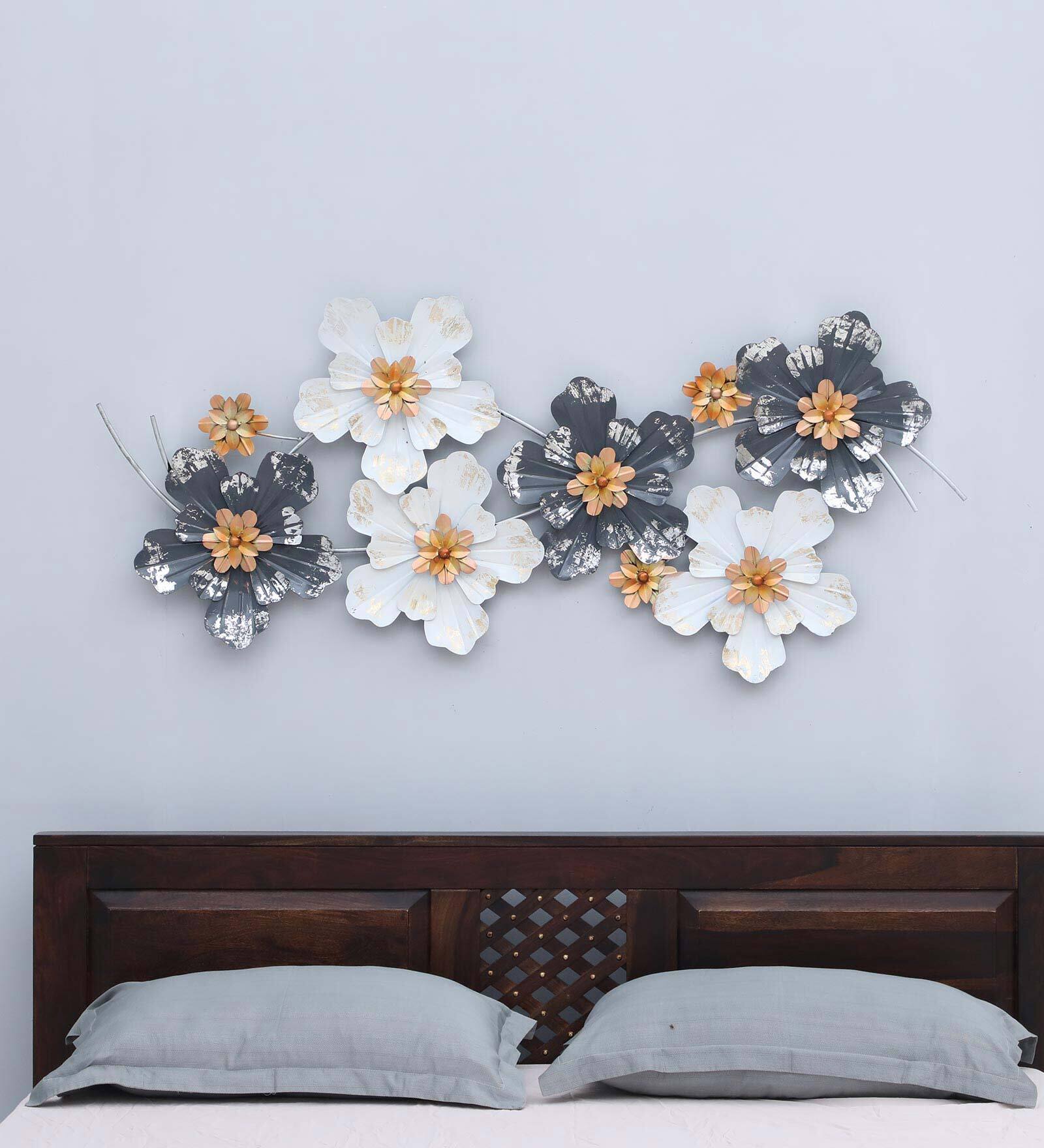 Elegant Metallic Flowar Wall Art