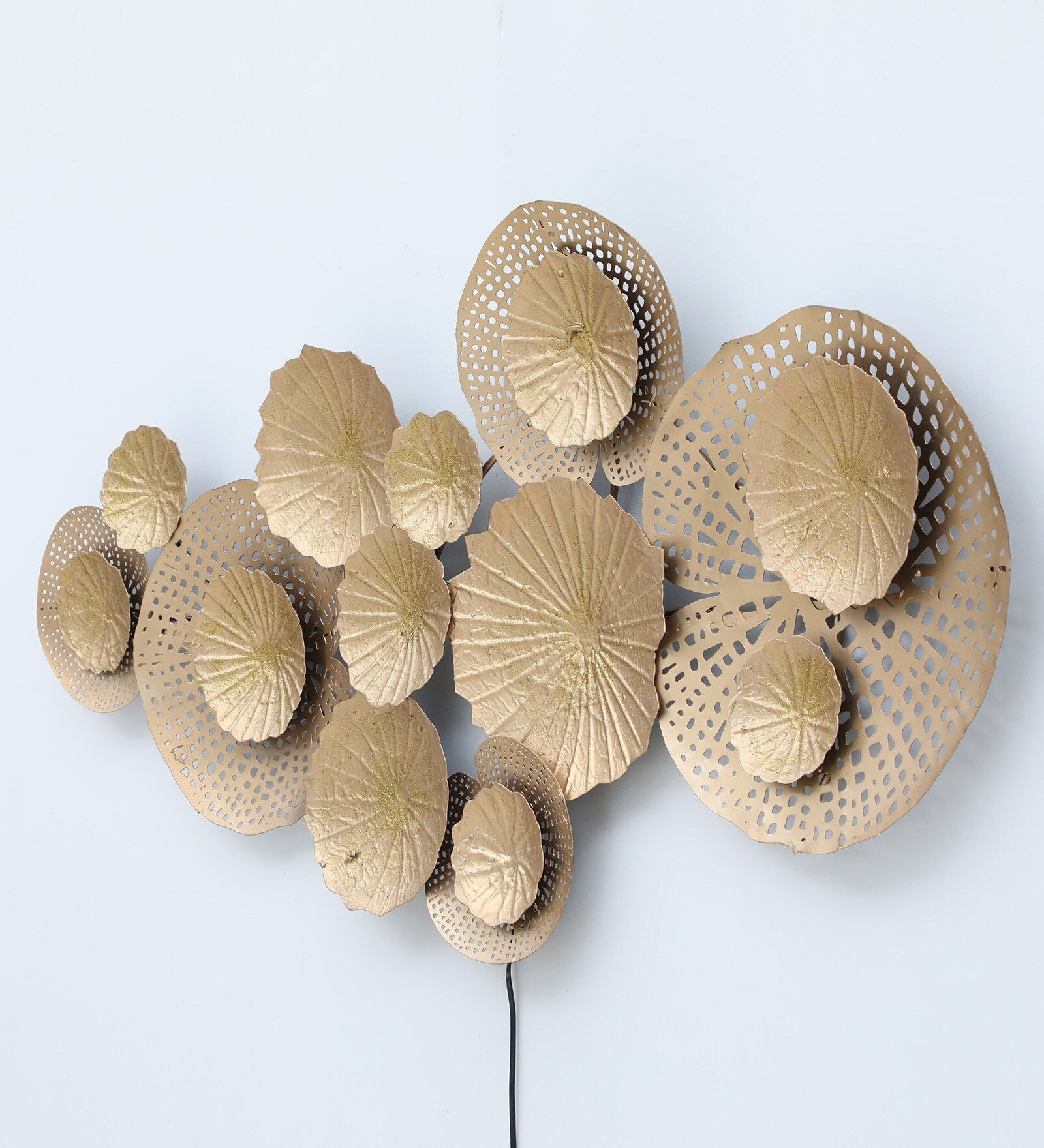 Golden Lotus Bloom Metal Wall Light