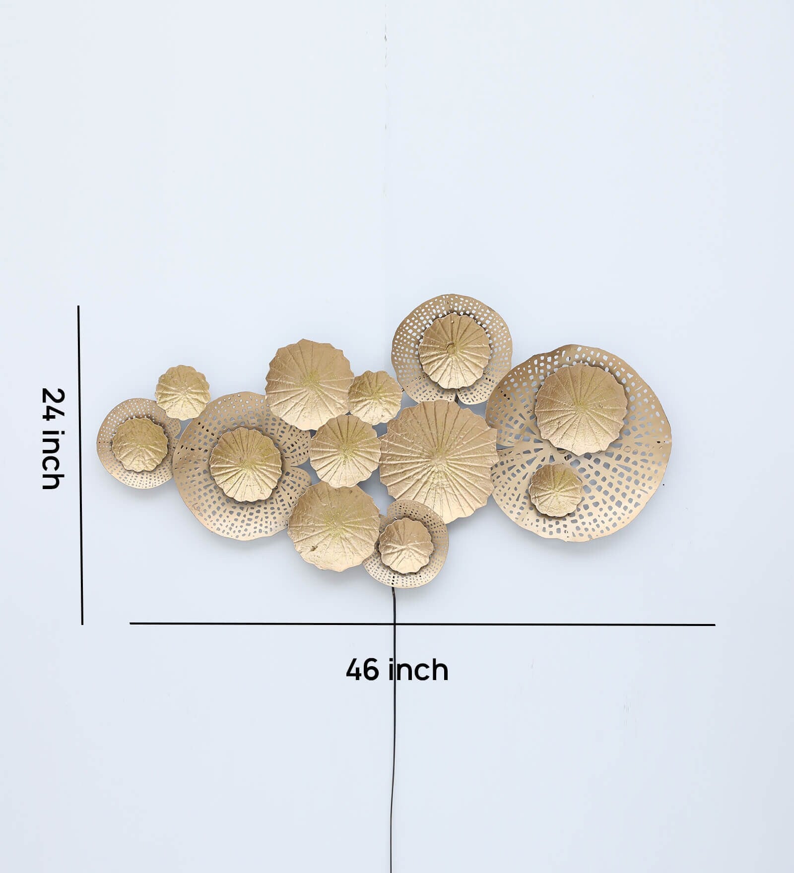 Golden Lotus Bloom Metal Wall Light