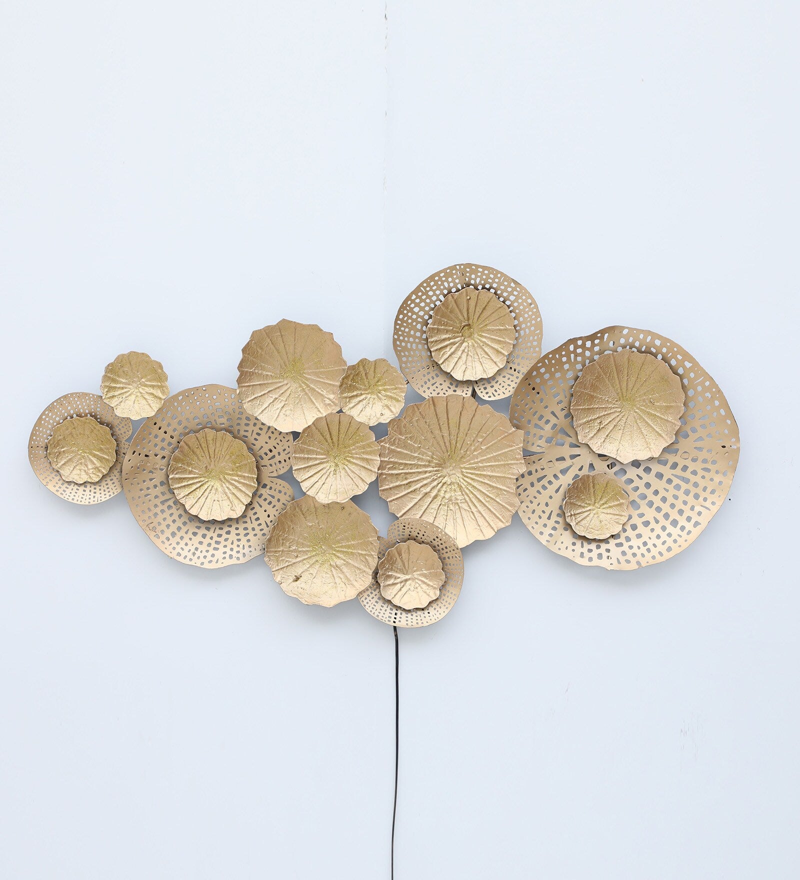 Golden Lotus Bloom Metal Wall Light