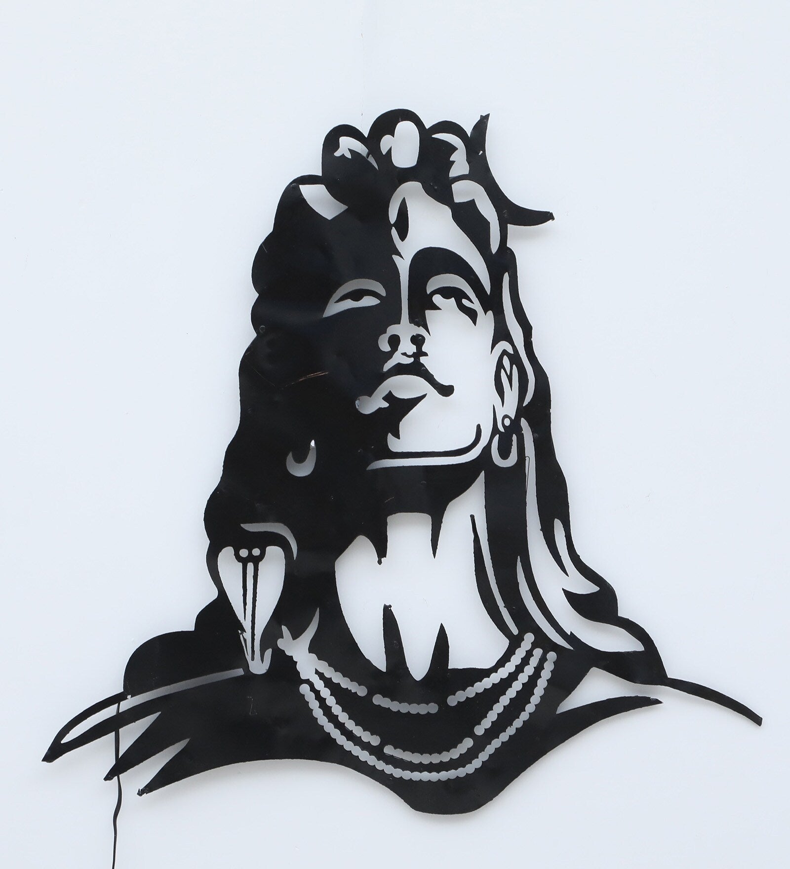 30-Inch Lord Adi Shiva LED Metal Wall Art
