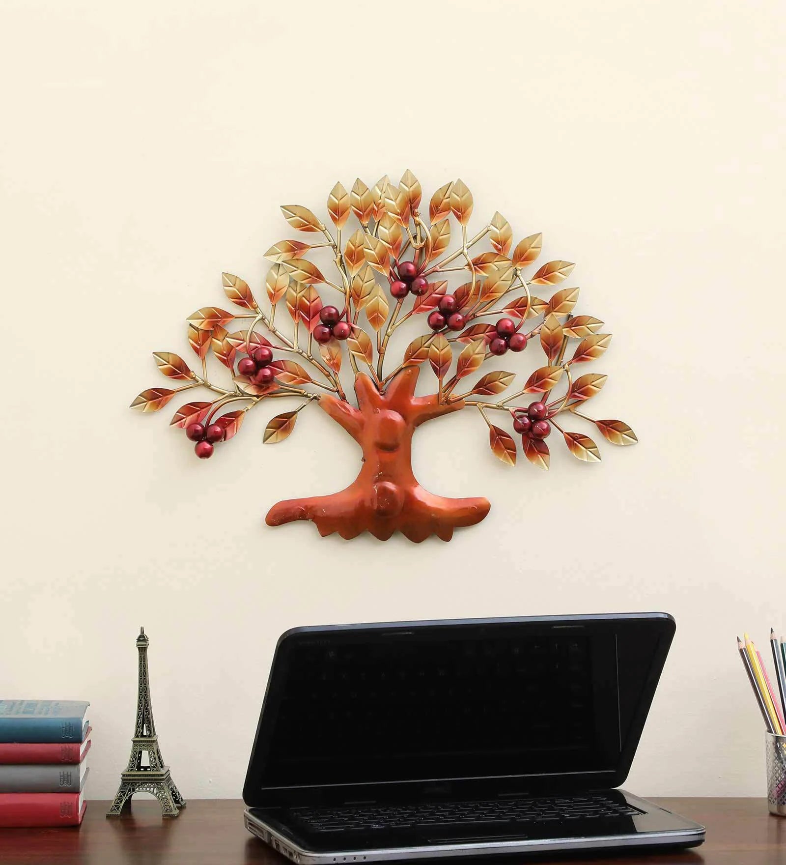 Small Cherry Tree Metal Wall Art