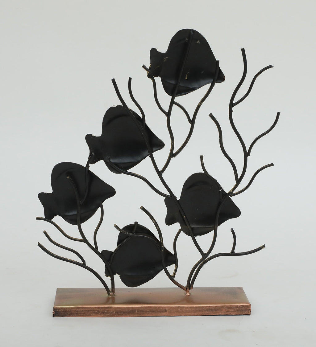 Golden Metal Fish Decorative Showpiece