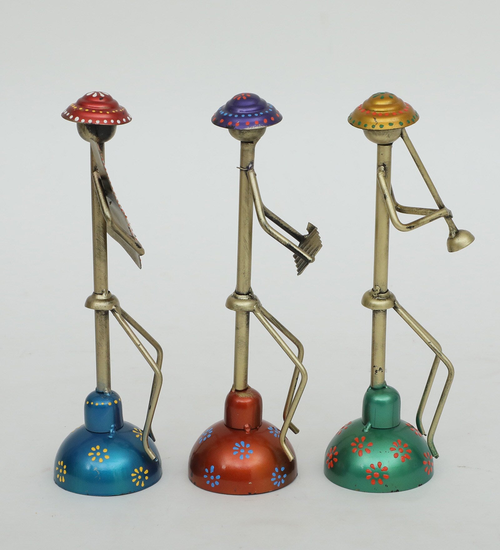 Tribal Musician Trio – Handcrafted Metal Art Showpieces