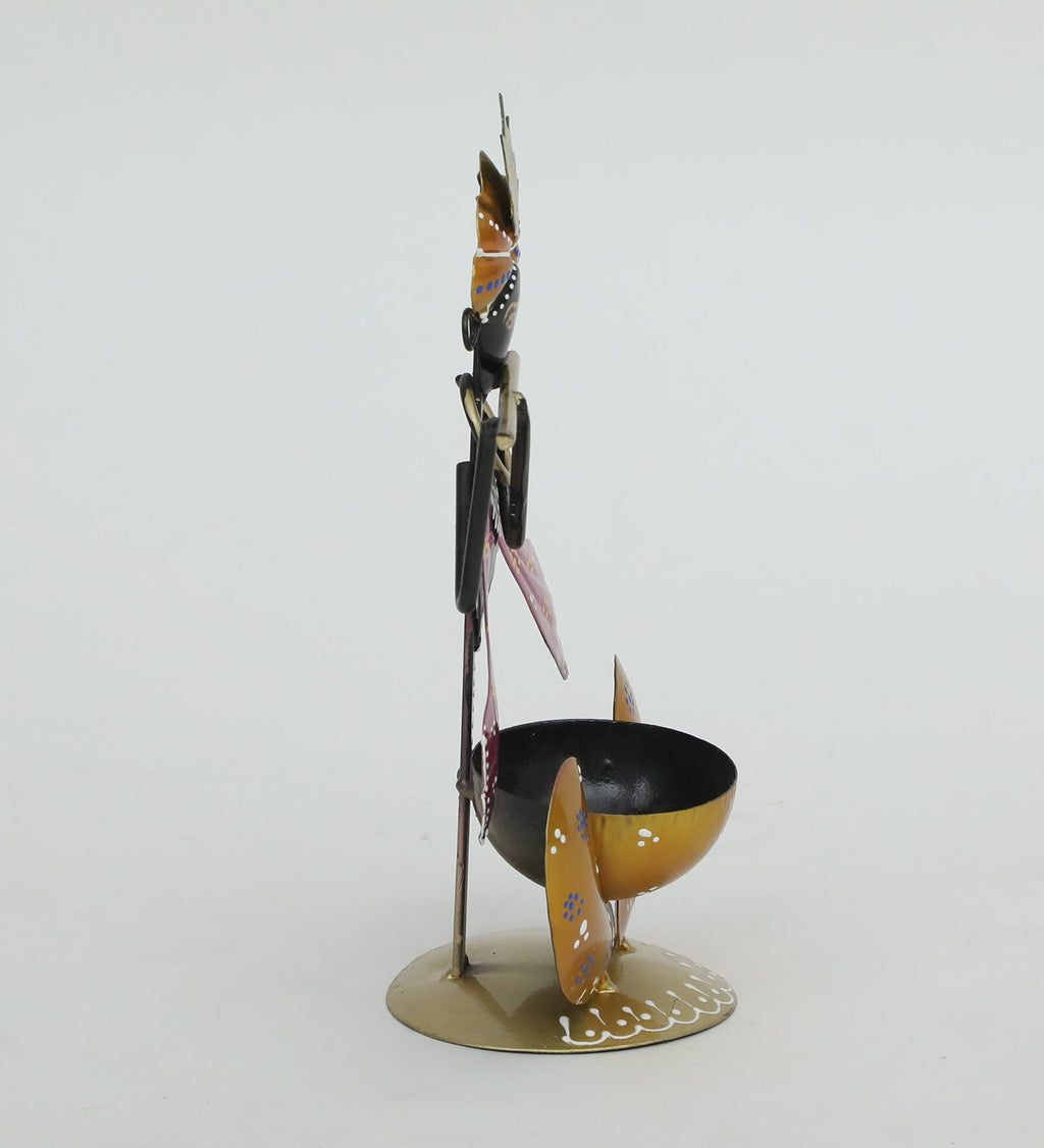Handcrafted Metal Krishna Tealight Holder