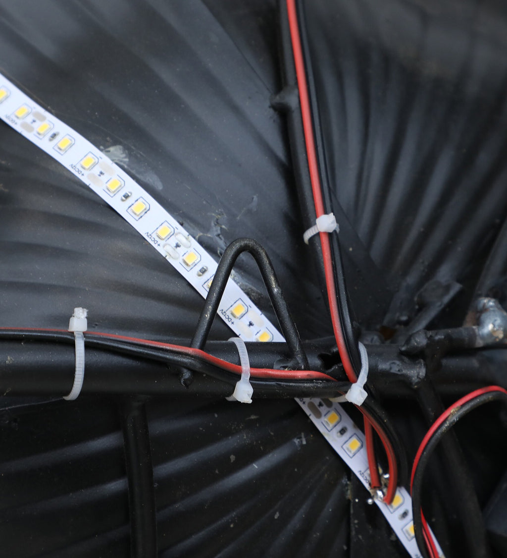 Golden Blossom Radiance Metal Wall Art with LED