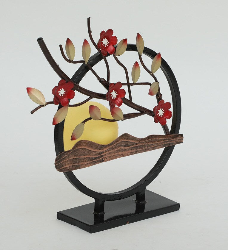 Blossom Serenity Metal Art Showpiece Tree and Moon