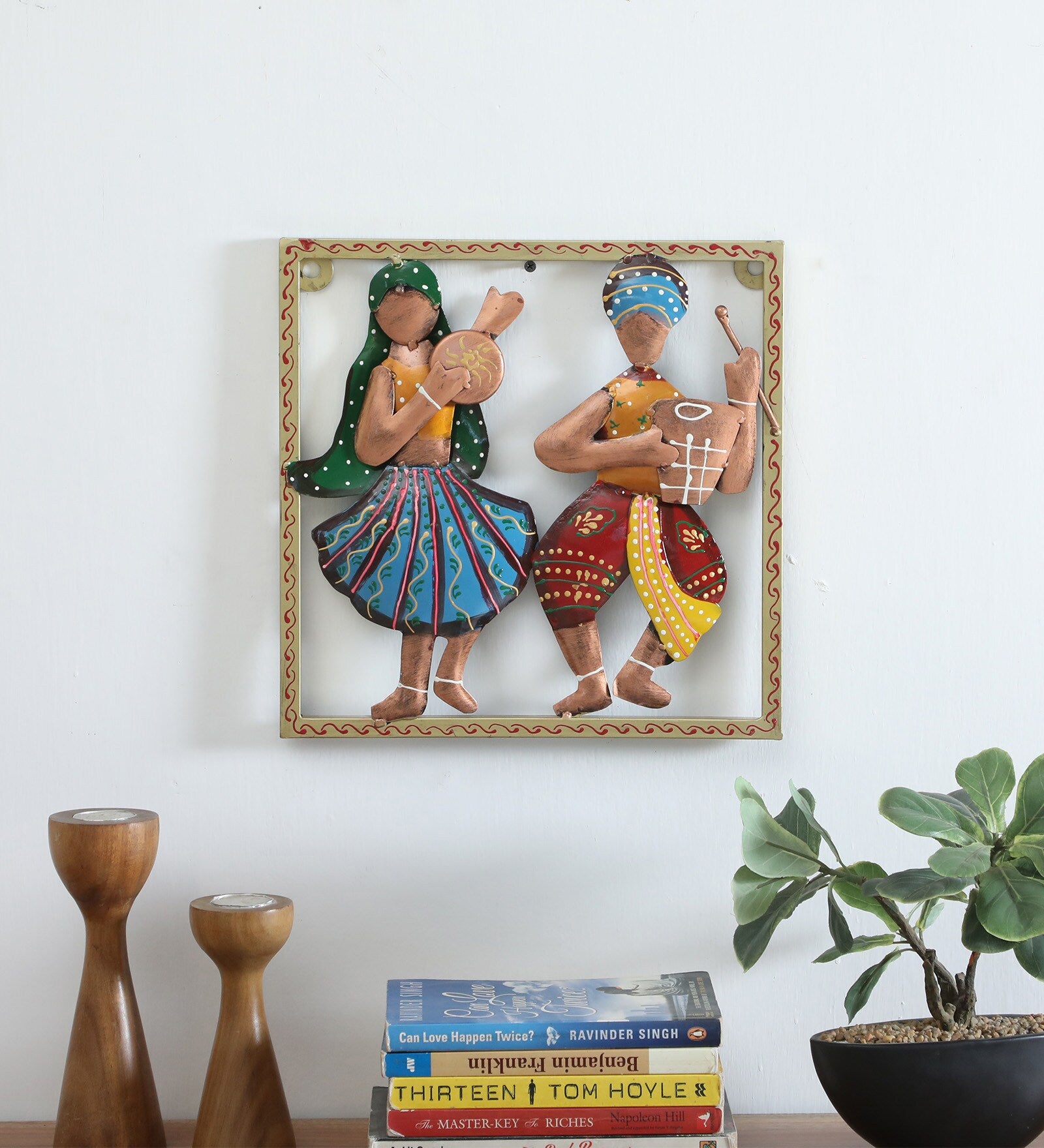 Traditional Tribal Musician Wall Art (12x12 Inch)