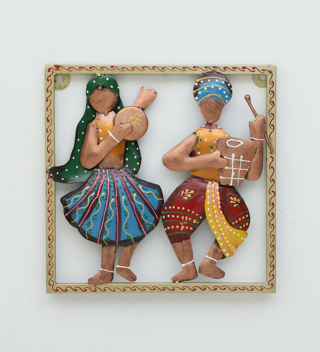 Traditional Tribal Musician Wall Art (12x12 Inch)