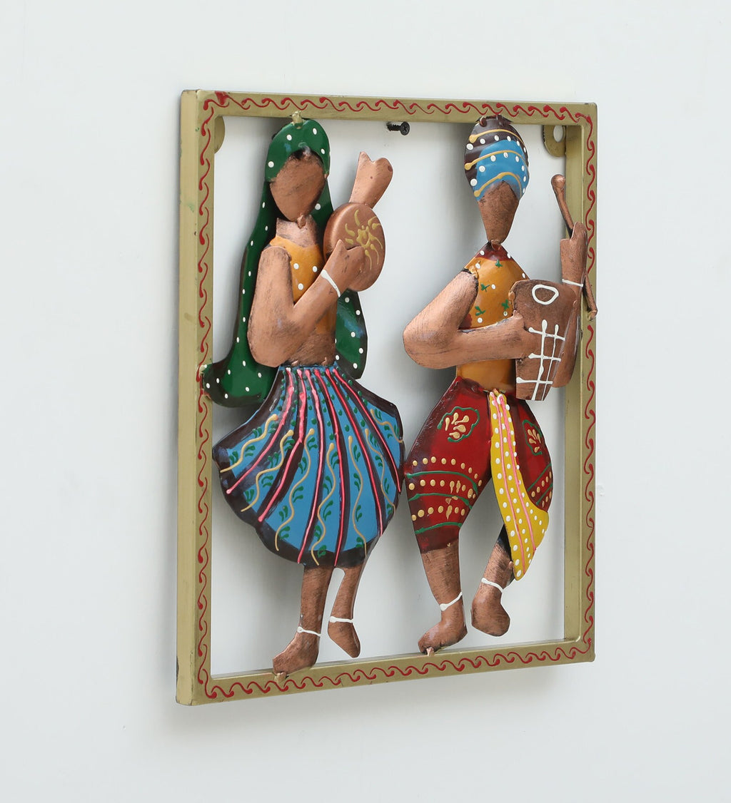 Traditional Tribal Musician Wall Art (12x12 Inch)