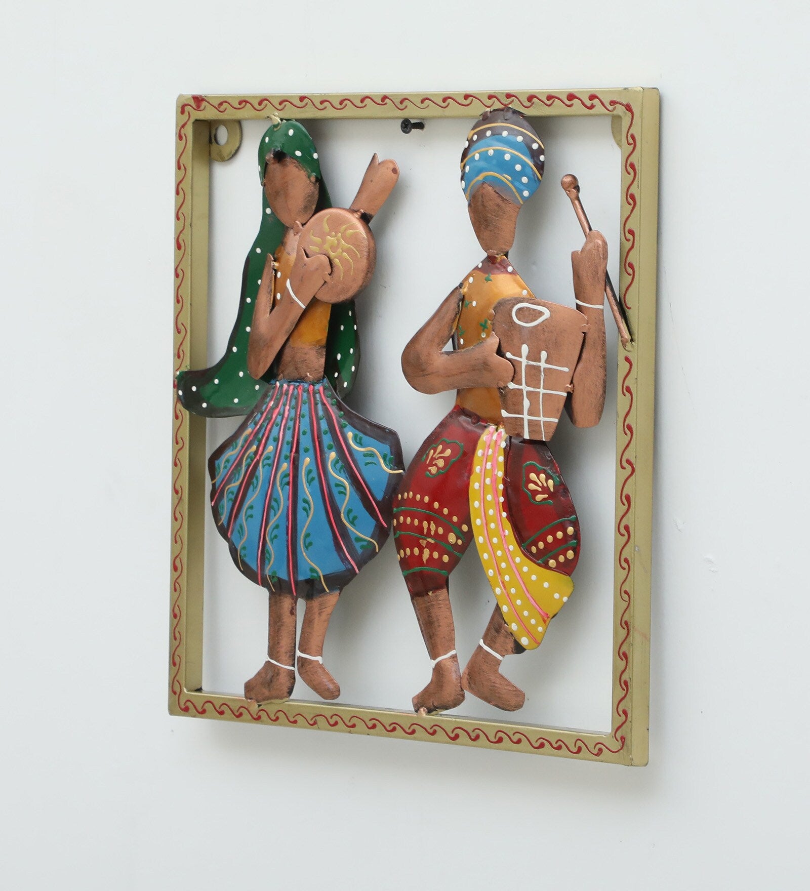 Traditional Tribal Musician Wall Art (12x12 Inch)