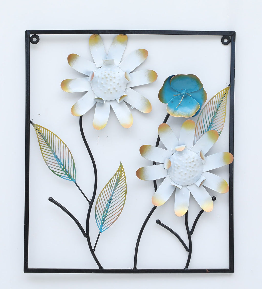 Elegant Floral Metal Wall Art (26x23 inch)