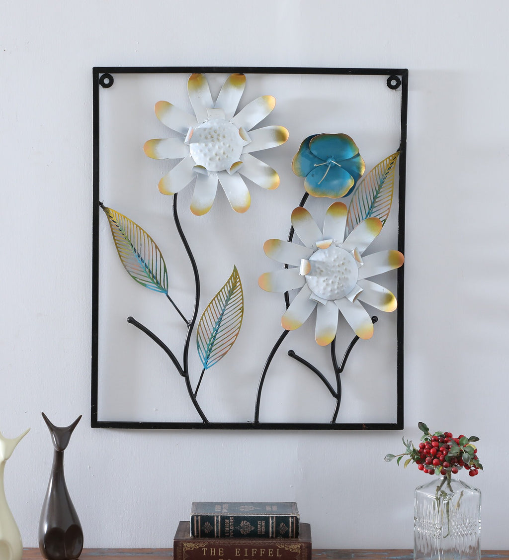 Elegant Floral Metal Wall Art (26x23 inch)