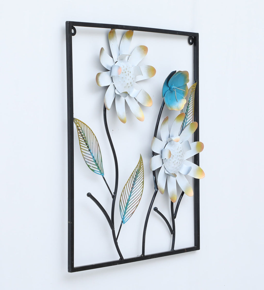Elegant Floral Metal Wall Art (26x23 inch)