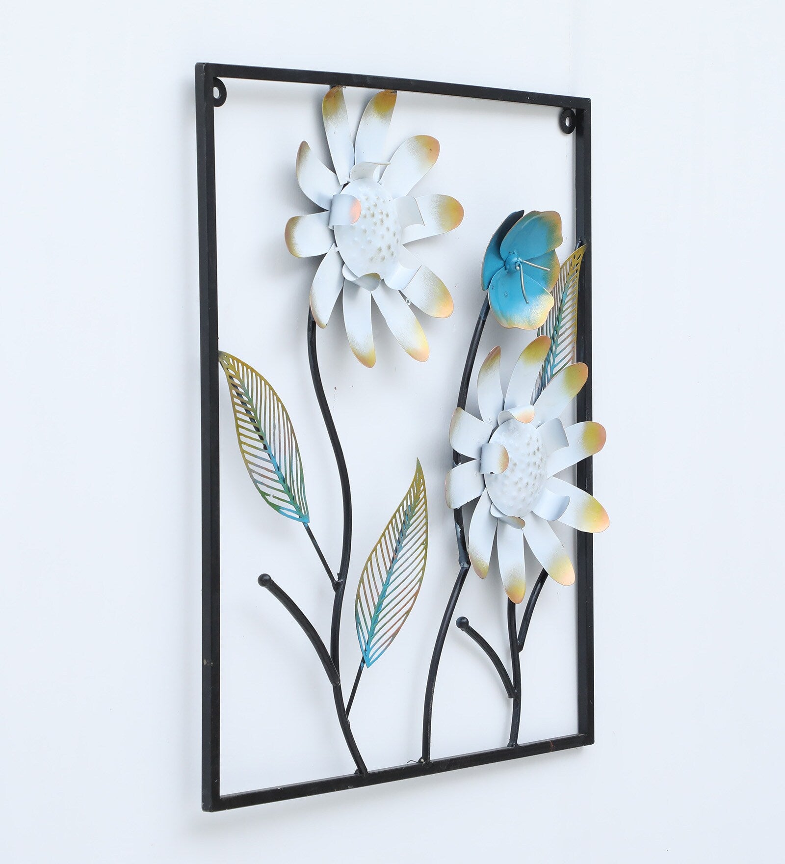 Elegant Floral Metal Wall Art (26x23 inch)