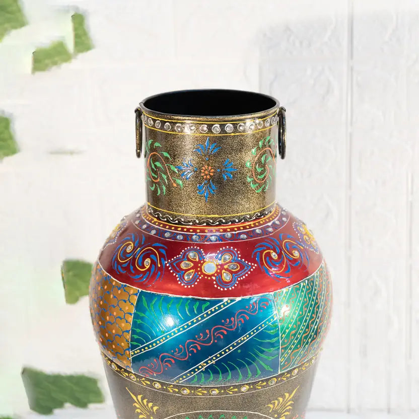 Handcrafted Multicolor Iron Decorative Flower Vase – 46 cm