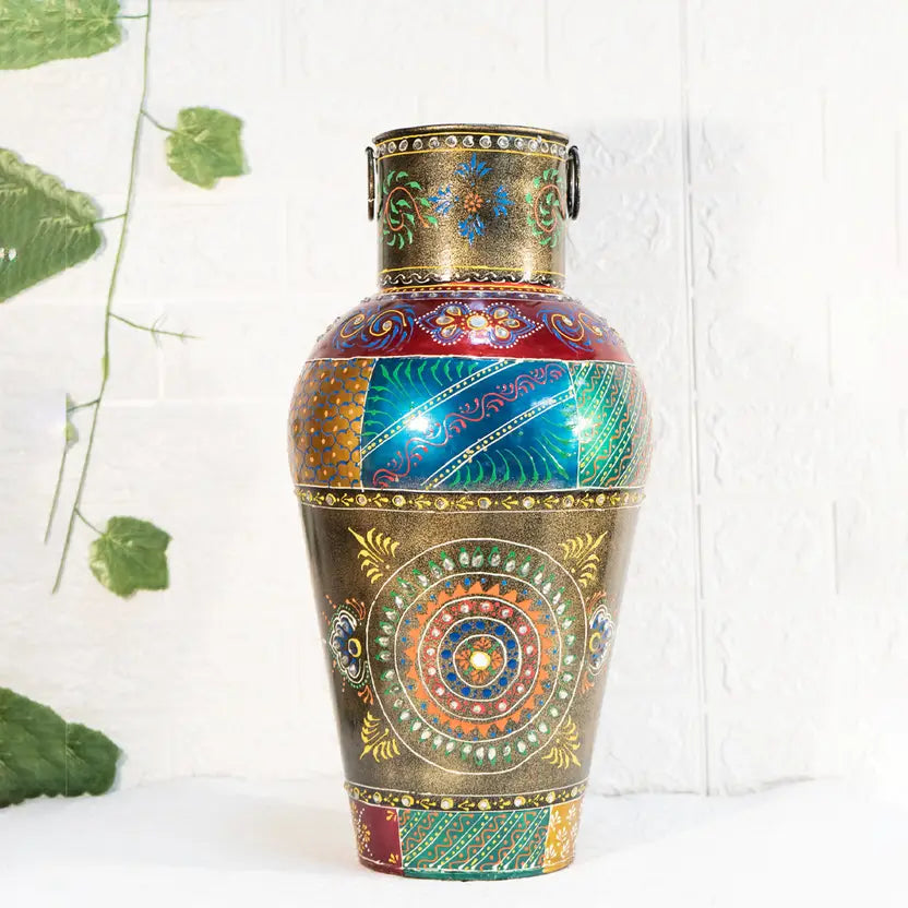 Handcrafted Multicolor Iron Decorative Flower Vase – 46 cm