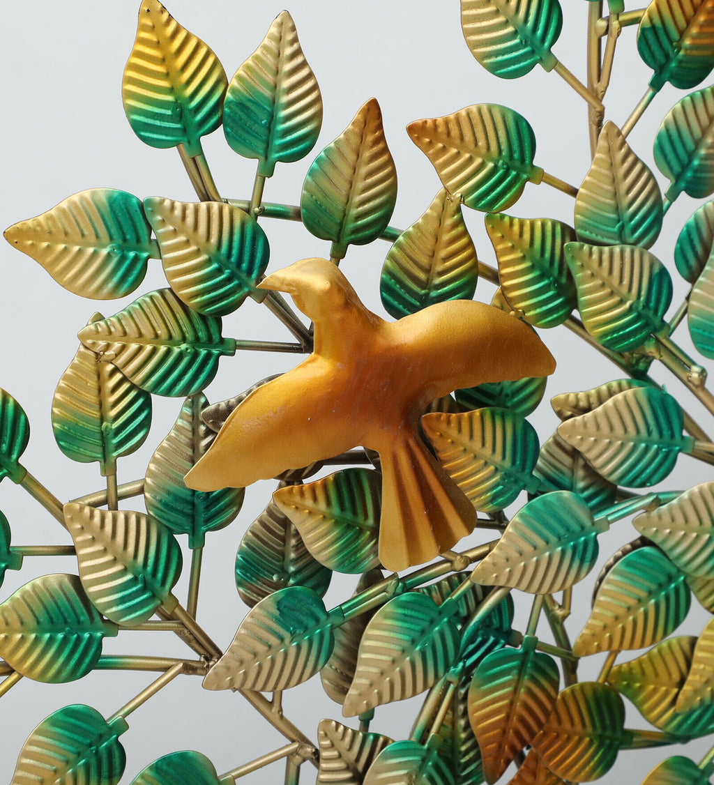 Handcrafted Metal Tree of Life Wall Art with LED Light (26x58 Inch)