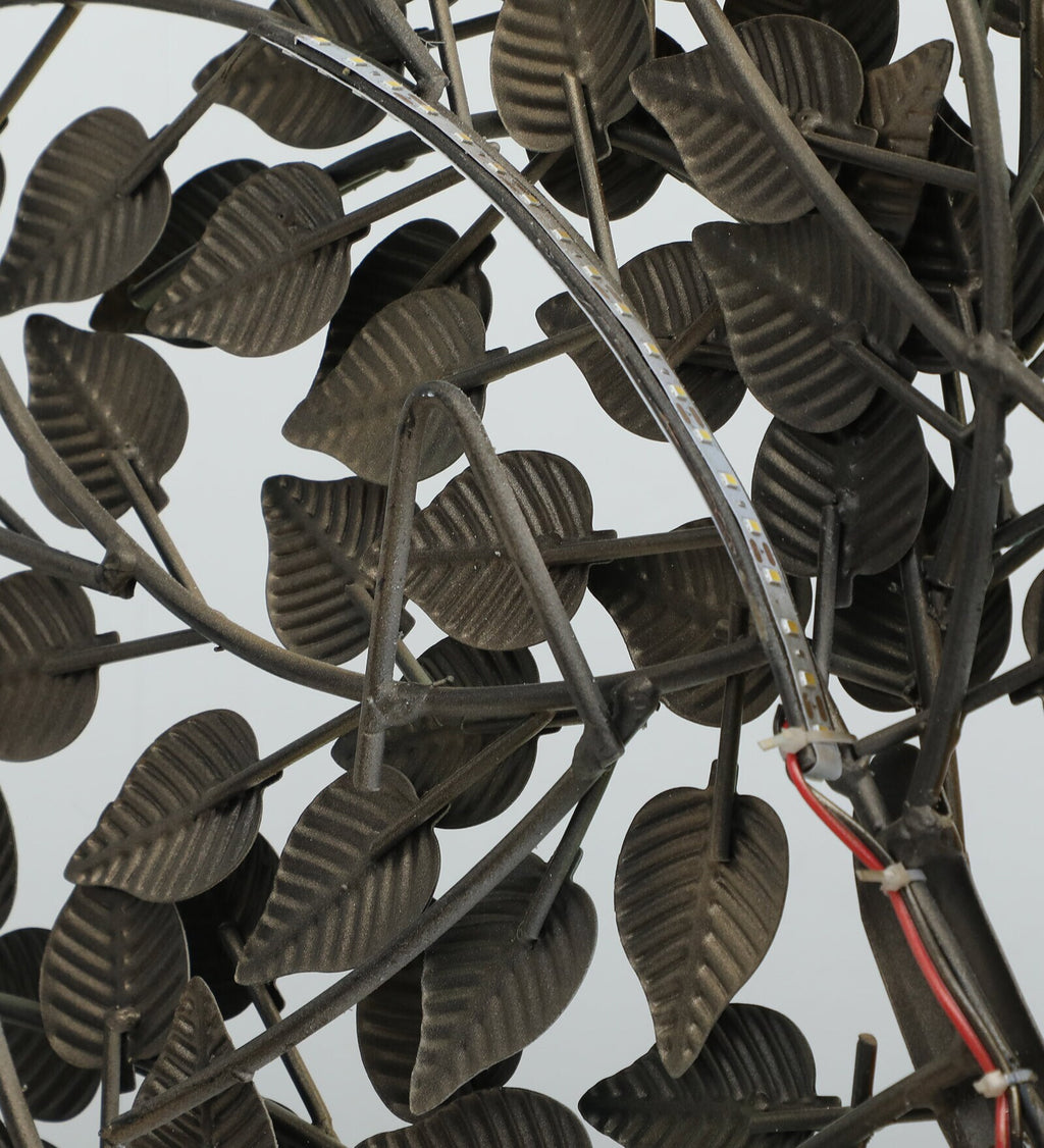 Handcrafted Metal Tree of Life Wall Art with LED Light (26x58 Inch)