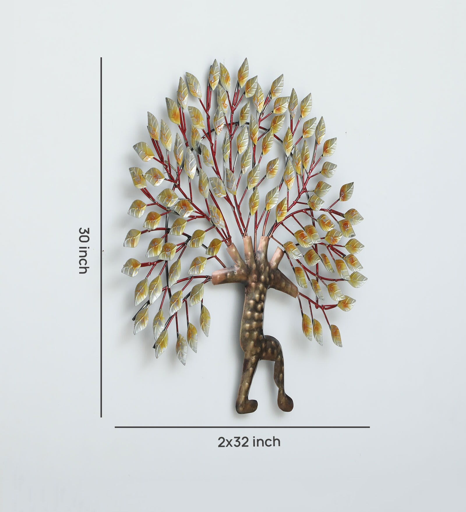 Abstract Metal Tree Wall Art – 30x32 Inch Handcrafted Home Décor