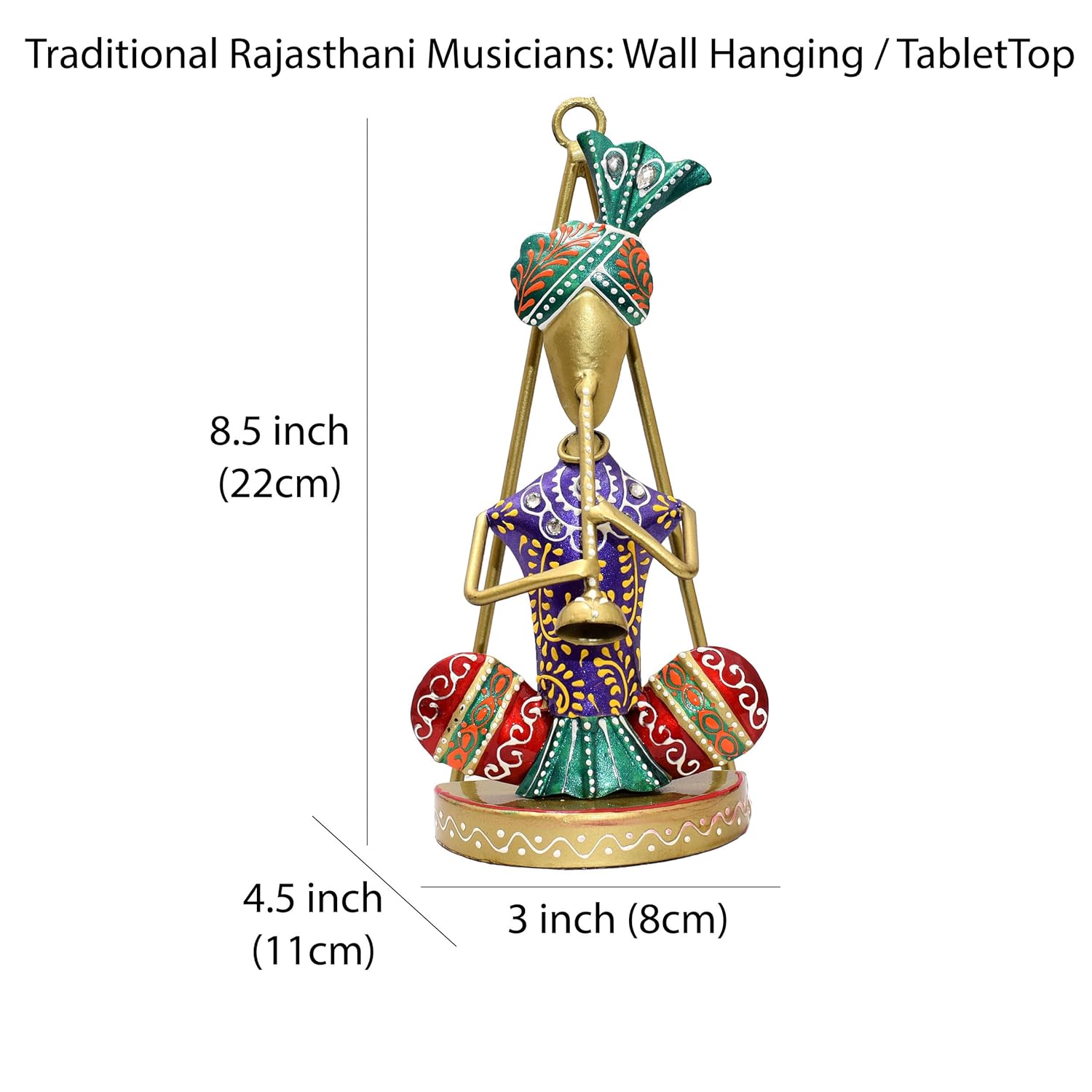 Traditional Rajasthani Musician Figurines – Handcrafted Tabletop Décor