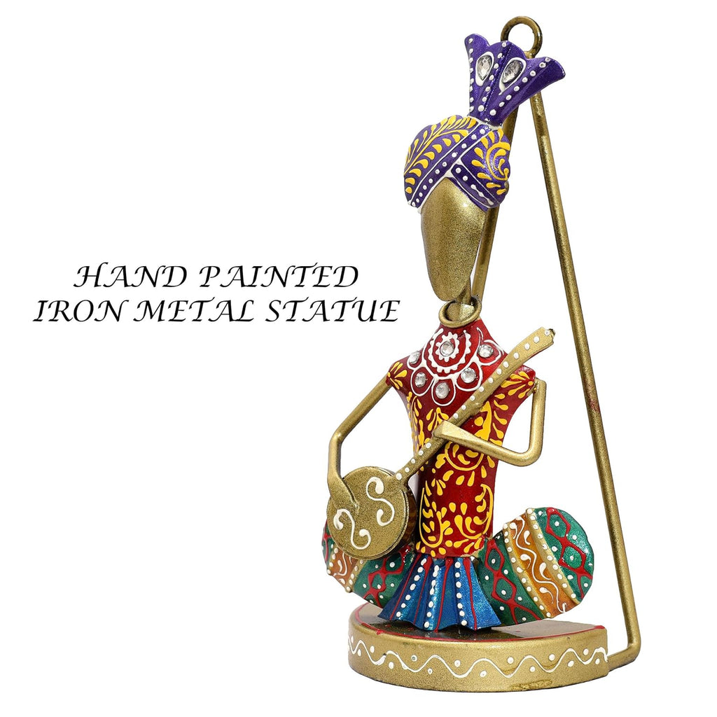 Traditional Rajasthani Musician Figurines – Handcrafted Tabletop Décor