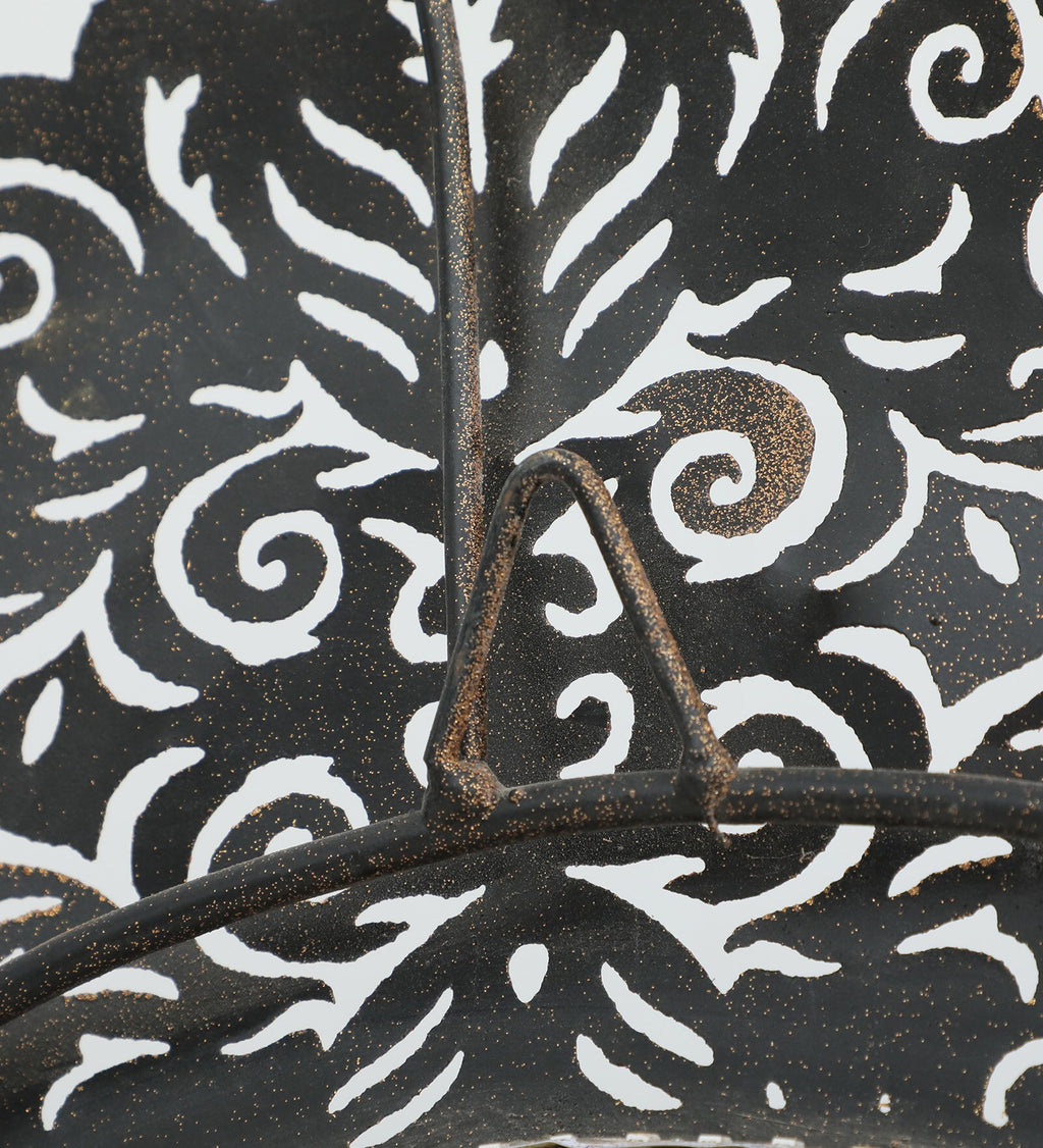 Golden Floral LED Wall Mirror