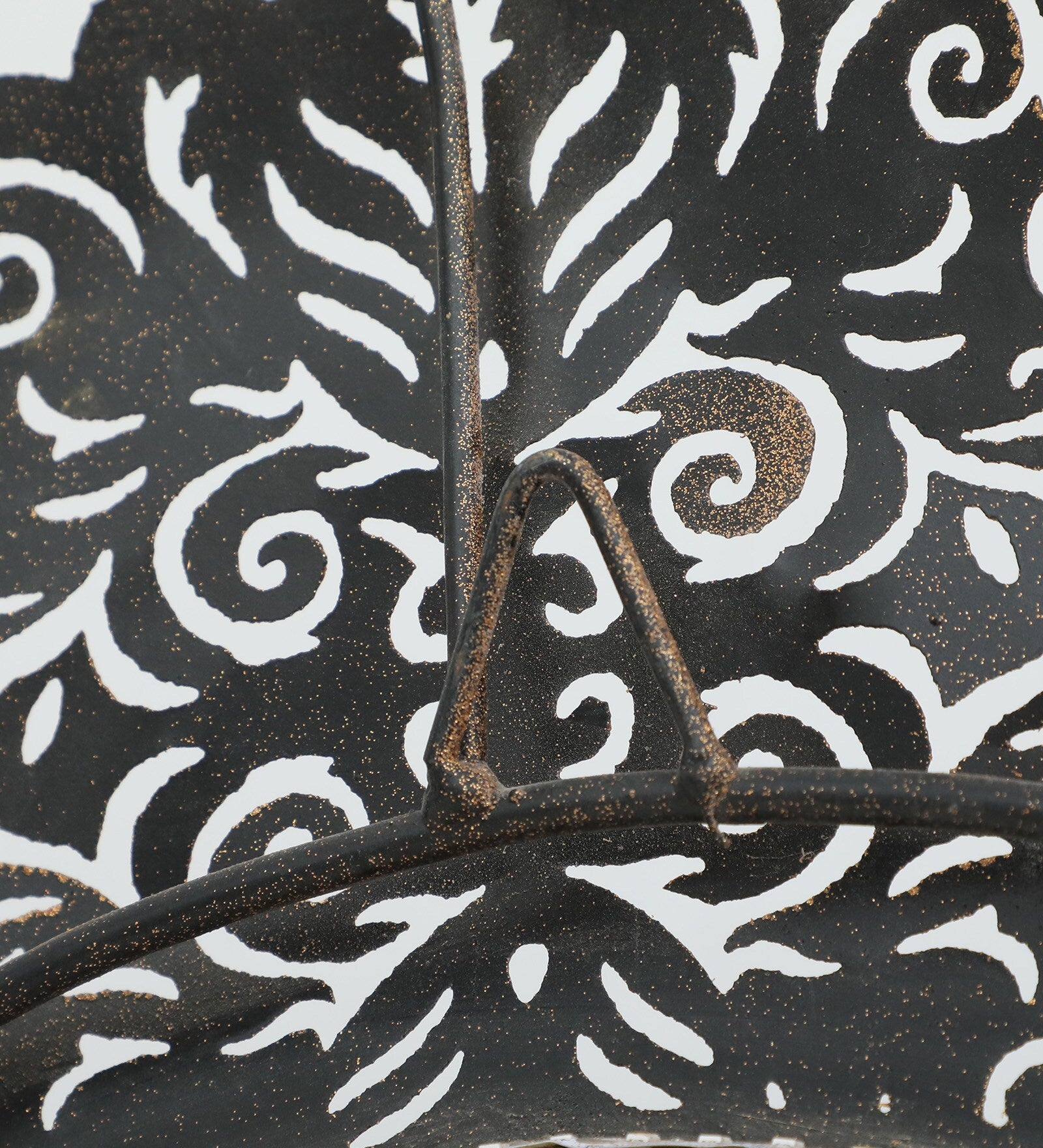 Golden Floral LED Wall Mirror