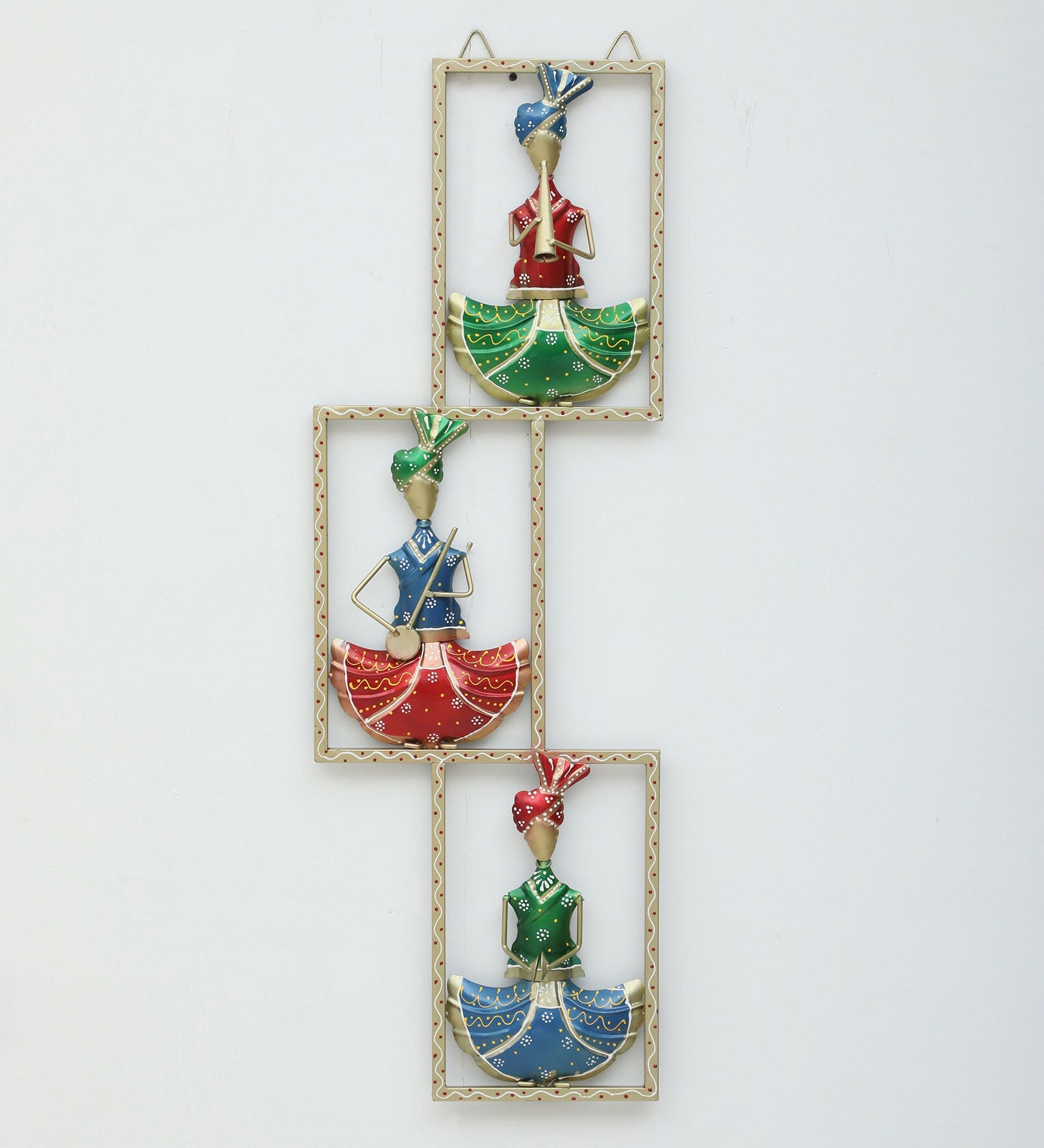 Traditional Brass Figurine Wall Art