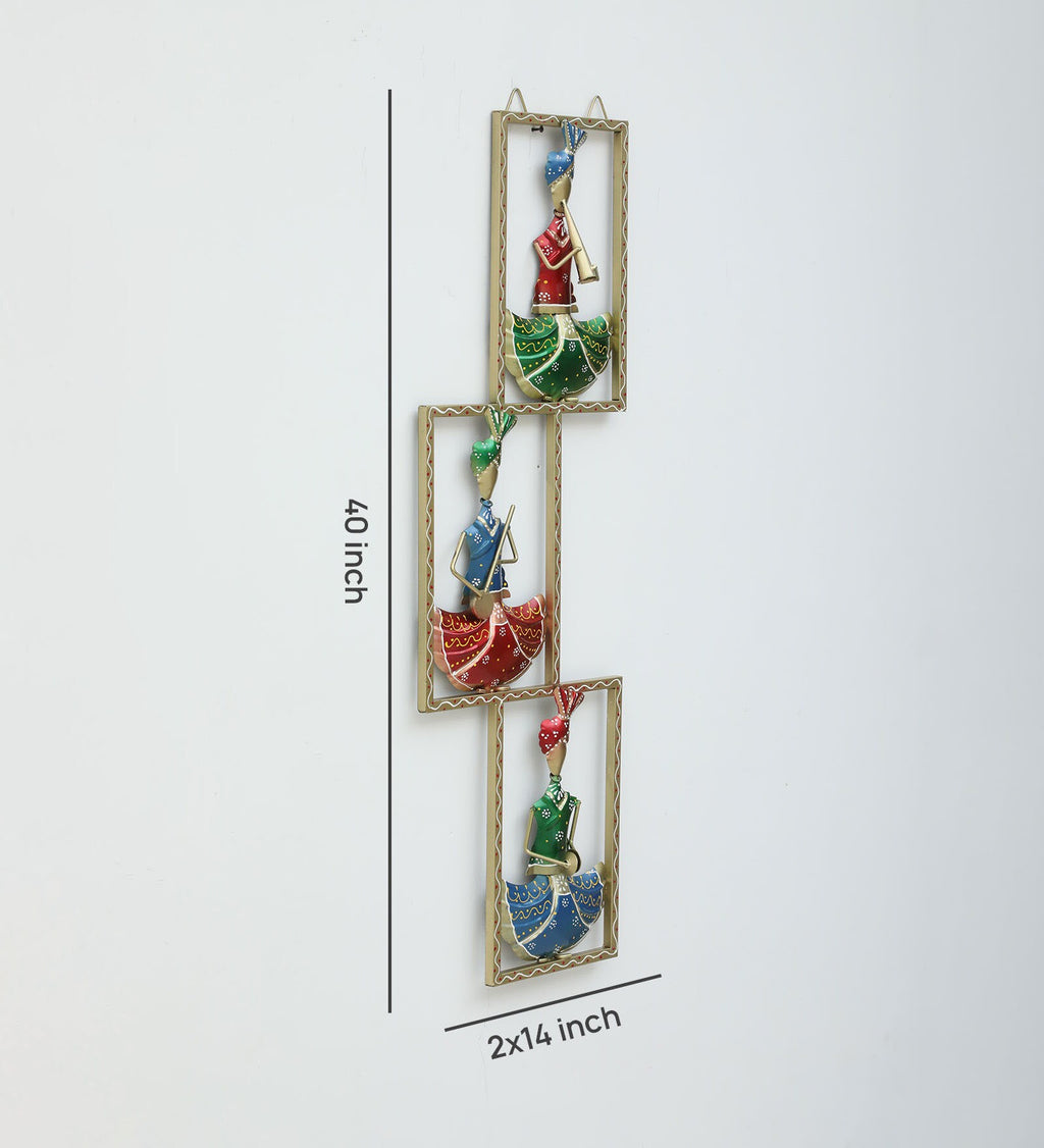 Traditional Brass Figurine Wall Art