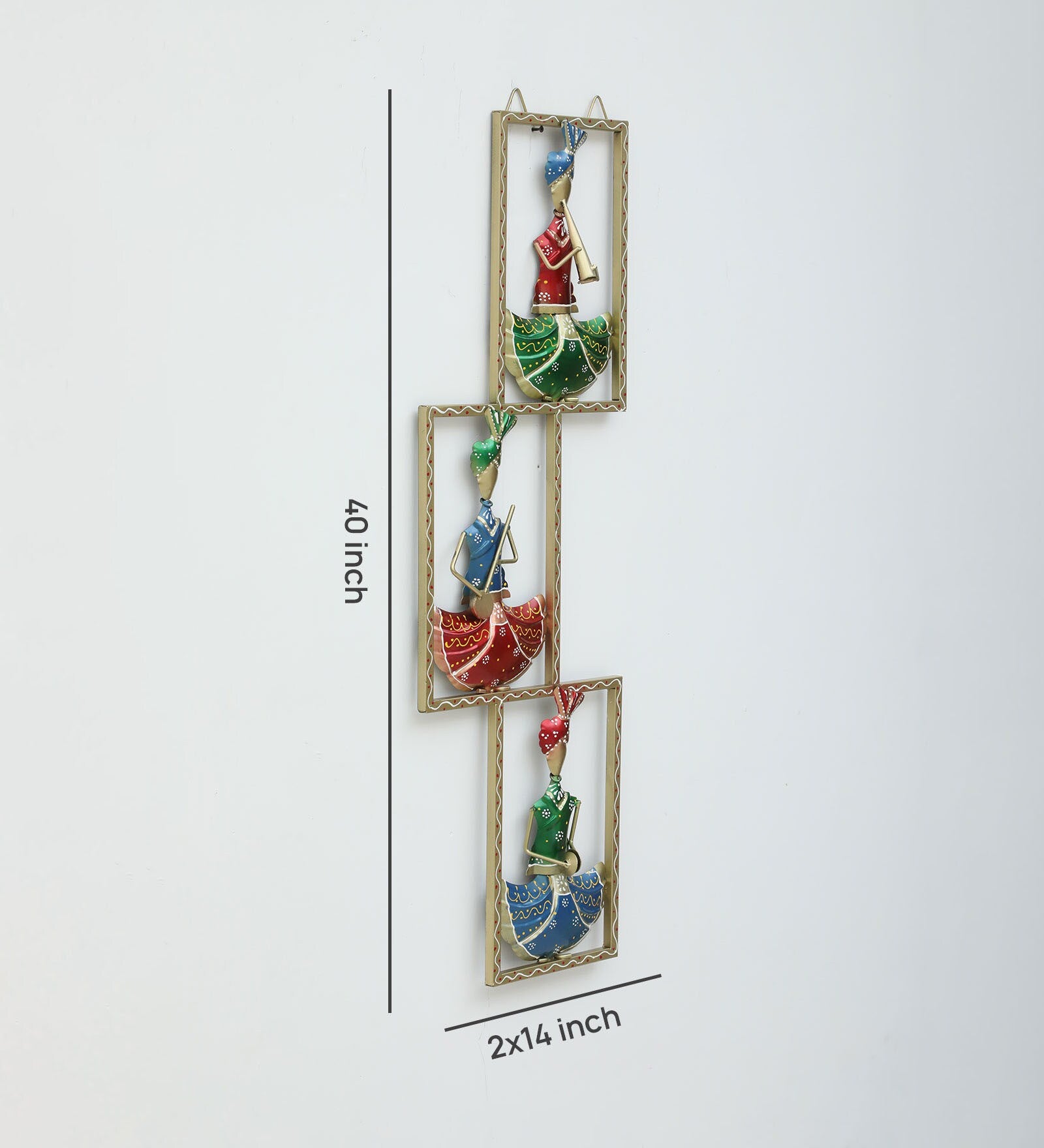 Traditional Brass Figurine Wall Art