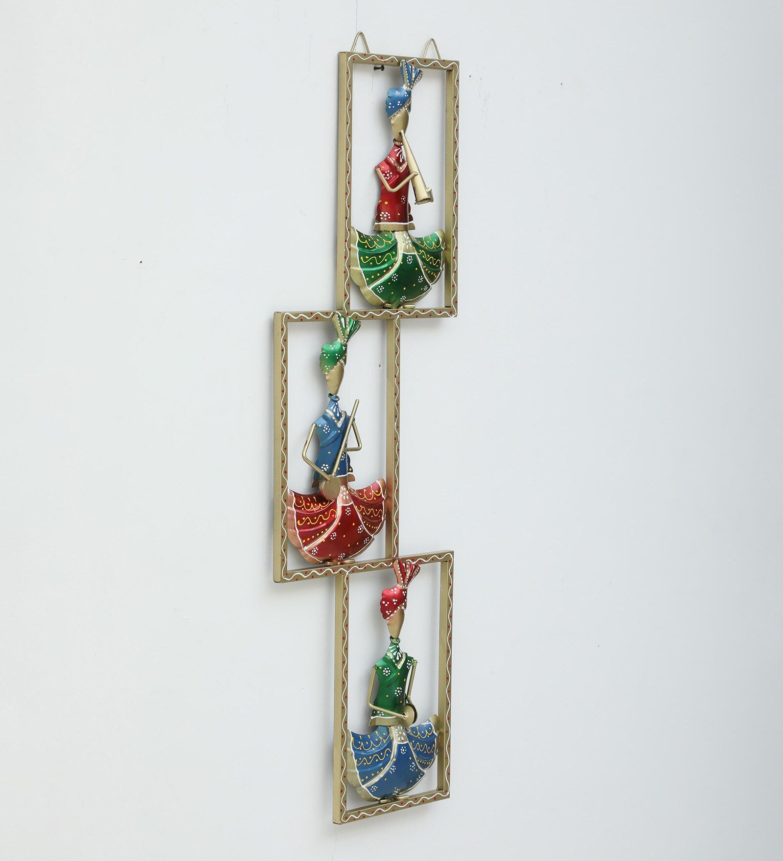 Traditional Brass Figurine Wall Art