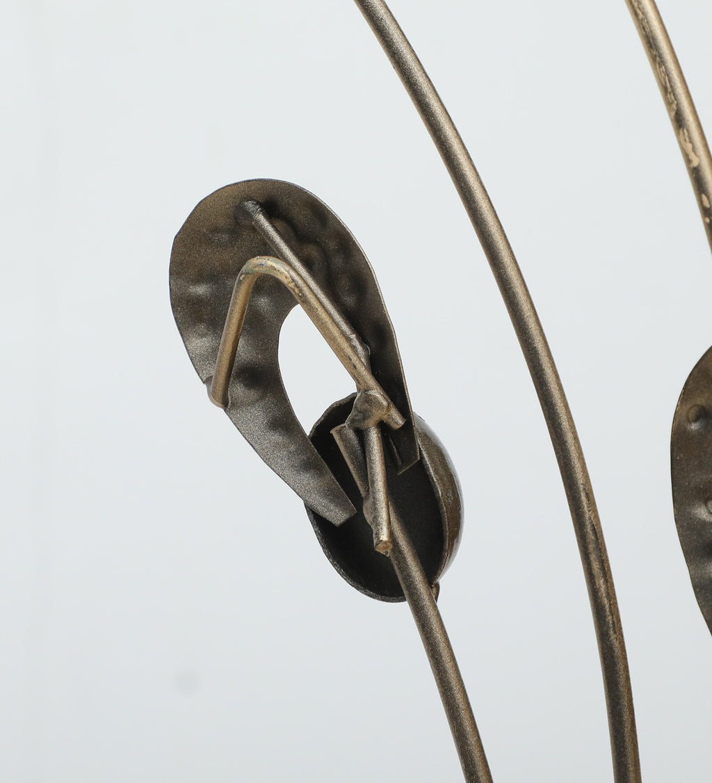 Golden Peacock Metal Wall Art (30 x 24 Inch)