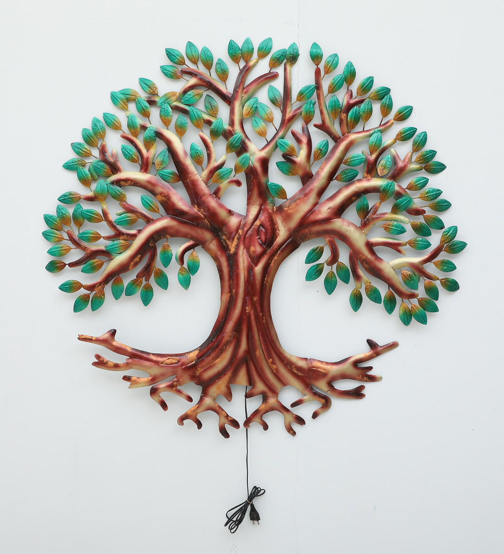 Illuminated Tree of Life Metal Wall Art (48x48 Inch)