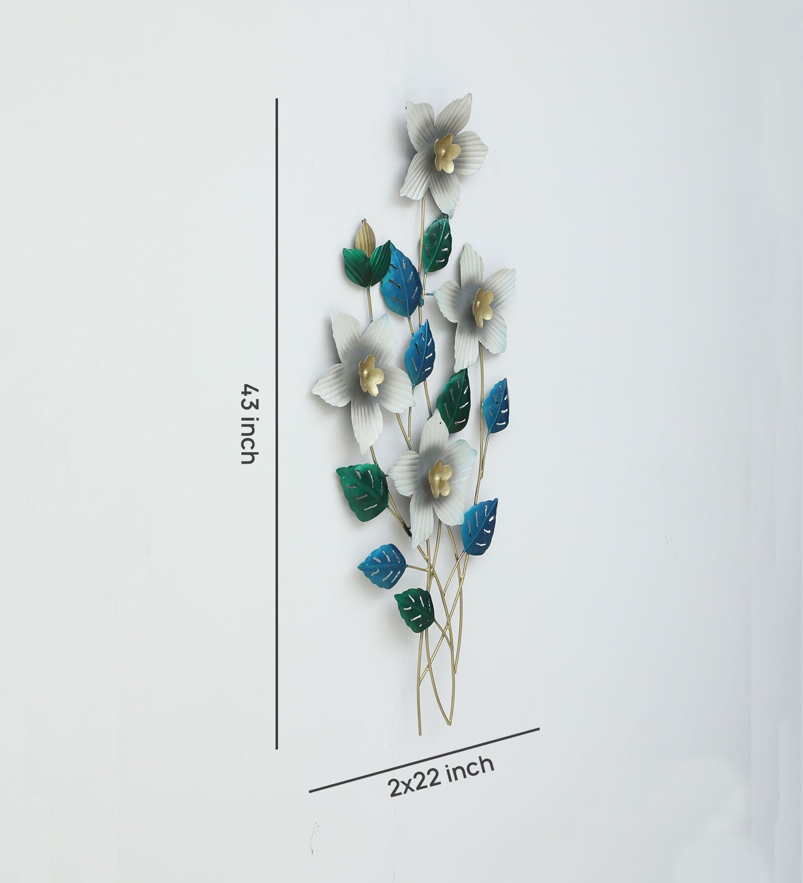 Floral Symphony Metal Wall Art