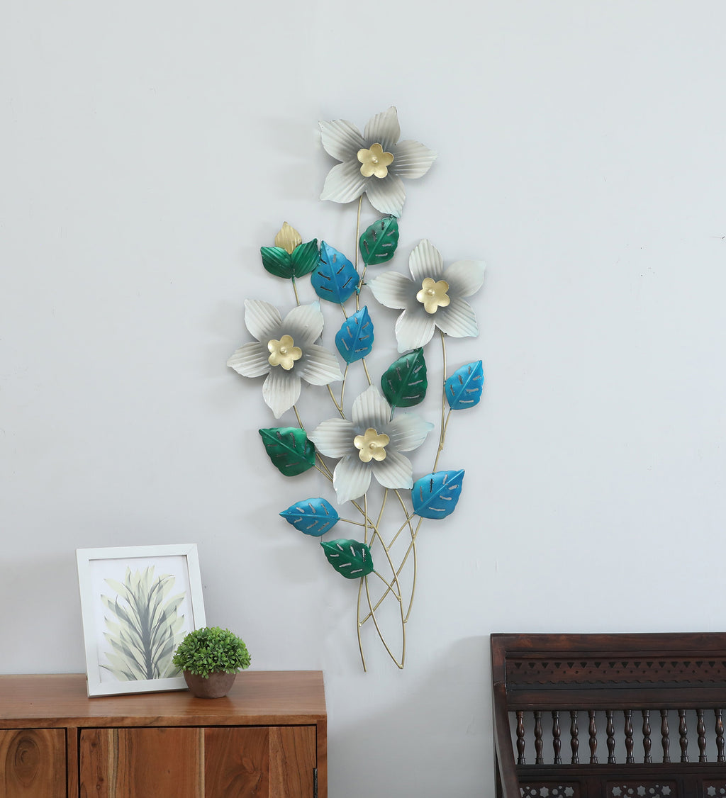 Floral Symphony Metal Wall Art