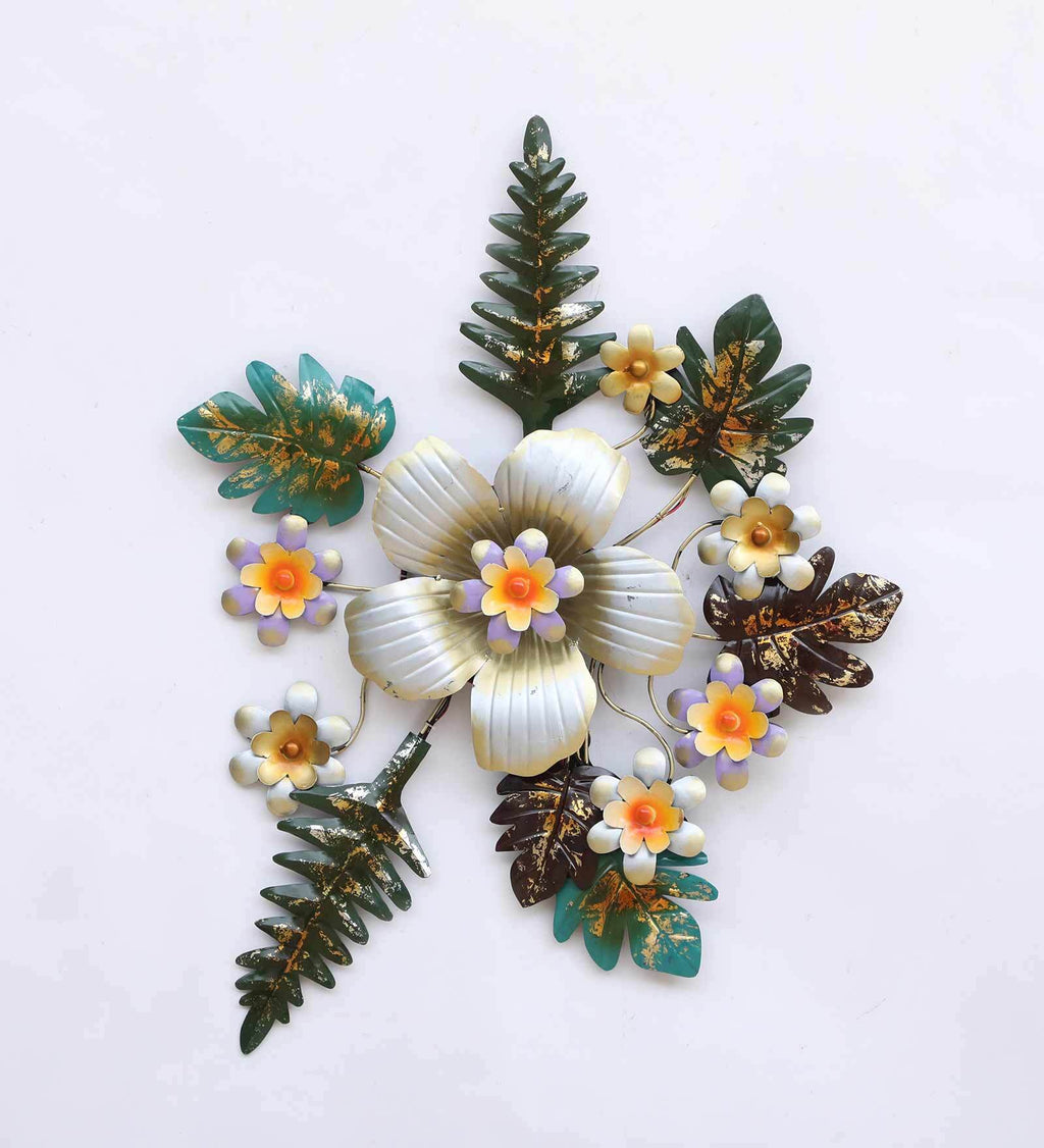 Radiant Bloom Metal Wall Art with LED Light