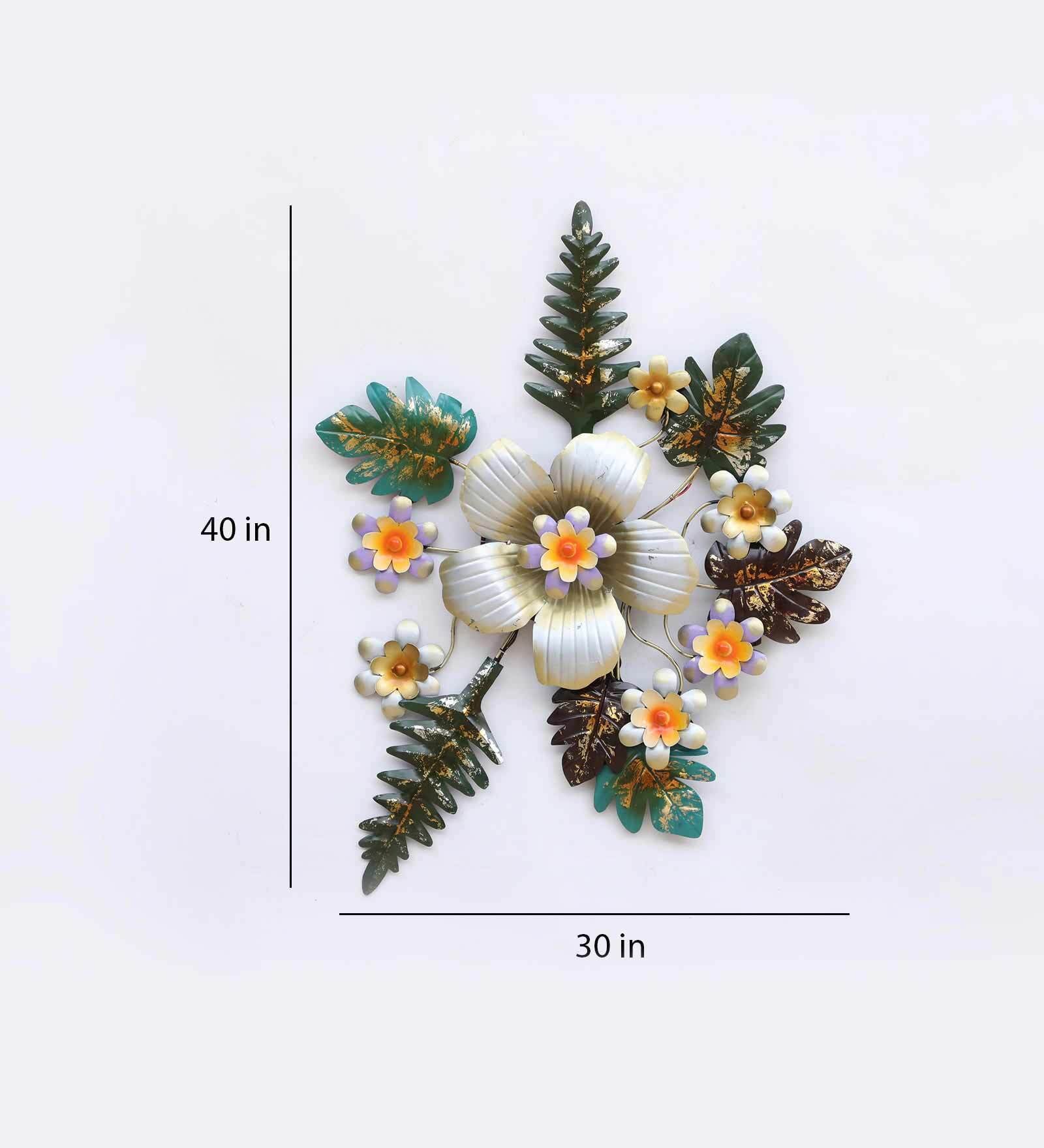 Radiant Bloom Metal Wall Art with LED Light