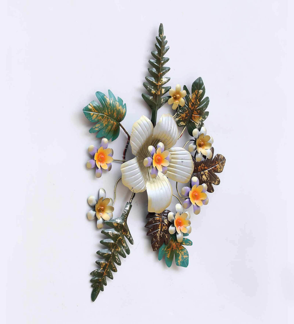 Radiant Bloom Metal Wall Art with LED Light