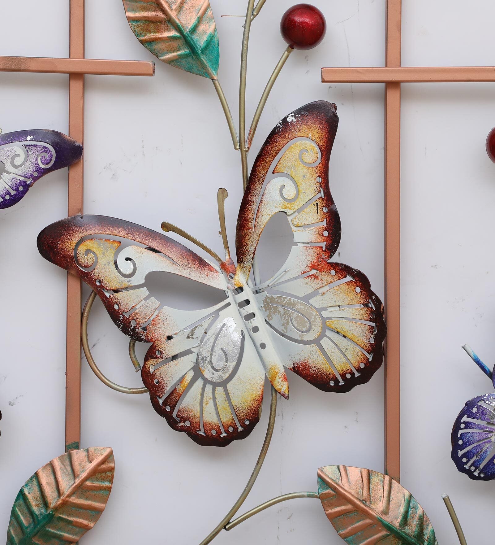 Illuminated Butterfly Harmony Metal Wall Art