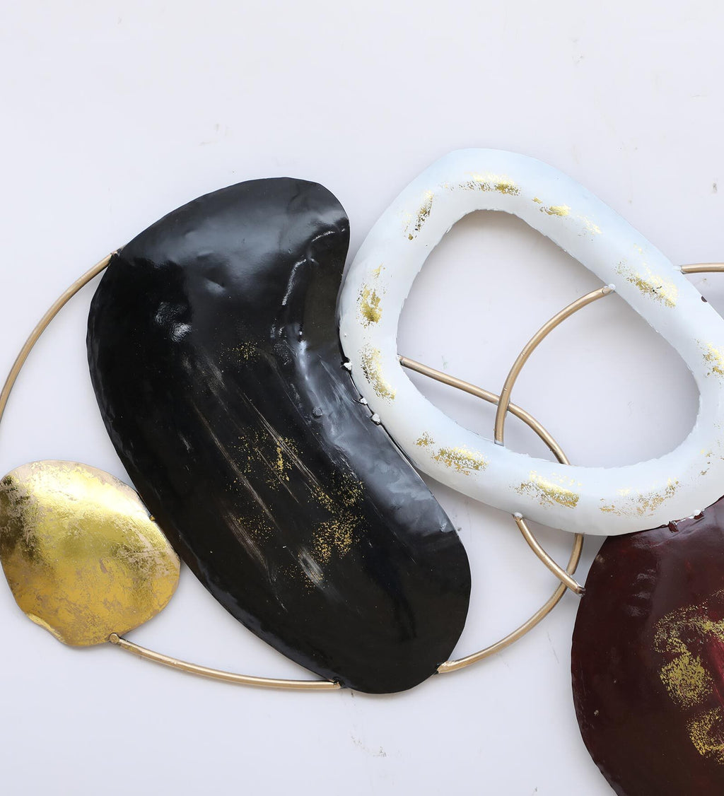 Abstract Waves Metal Wall Art – Multicolor Modern Design