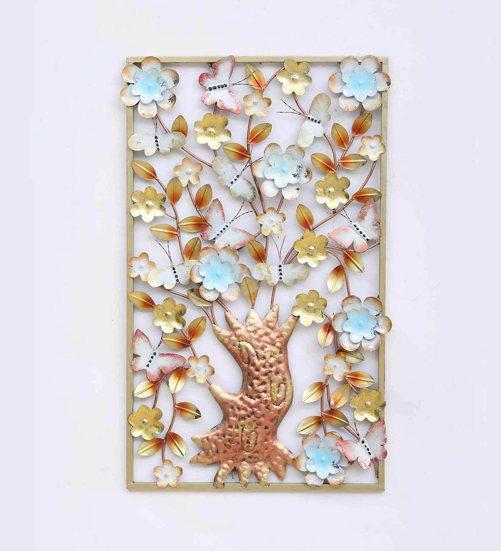 Blooming Tree Metal Wall Art with LED Lights