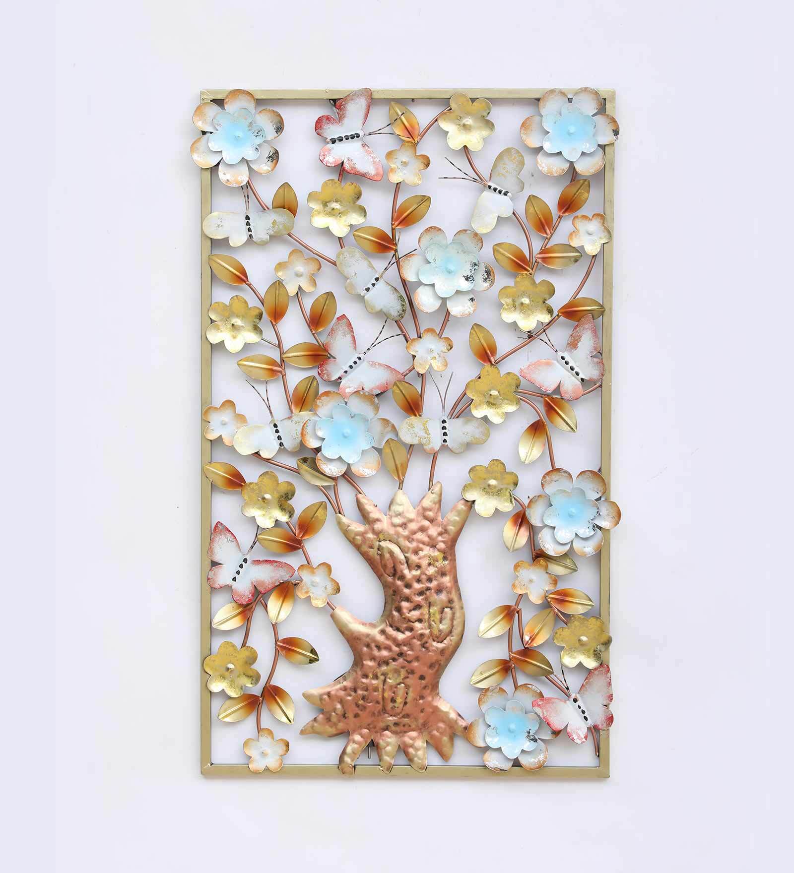 Blooming Tree Metal Wall Art with LED Lights