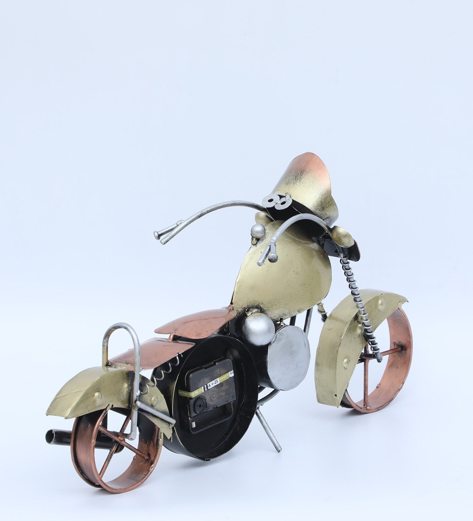 Royal Enfield Metal Bike Clock – Vintage Desk Décor