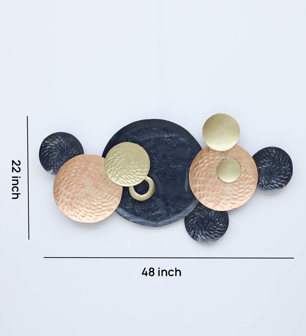 Elegant Metallic Abstract Wall Art – 48 x 22 Inch