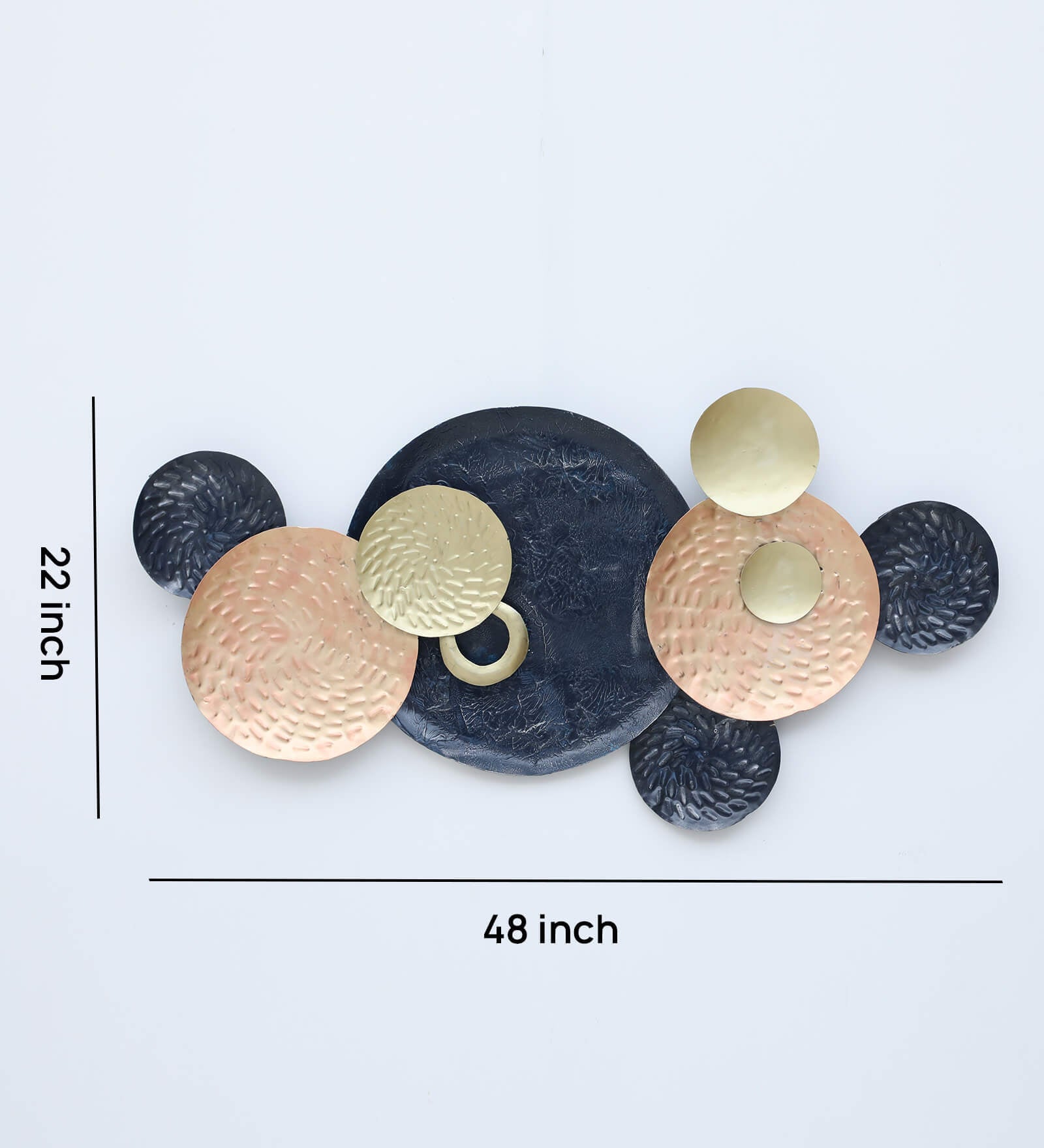 Elegant Metallic Abstract Wall Art – 48 x 22 Inch